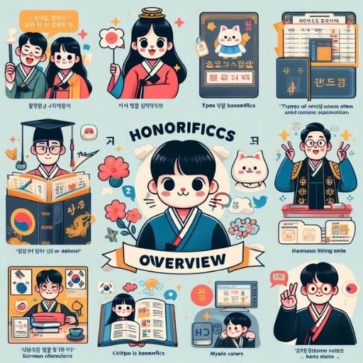 Kính Ngữ trong Tiếng Hàn (높임말 / 존댓말): Cách Dùng, Phân Loại & Ý Nghĩa Văn Hóa 1 Infographic: Hệ Thống Kính Ngữ Tiếng Hàn Tổng Quan" hoặc "Các Loại Kính Ngữ & Cách Sử Dụng Cơ Bản