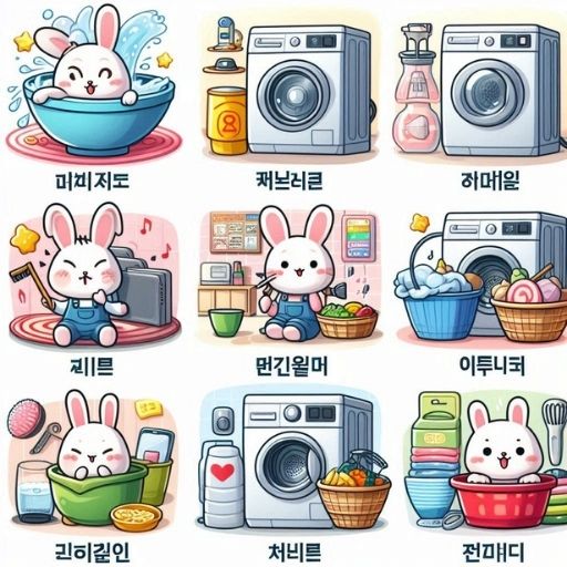 Từ Vựng Tiếng Hàn Về Máy Giặt (Hướng Dẫn Sử Dụng & Chức Năng) 1 Từ Vựng Tiếng Hàn Về Máy Giặt