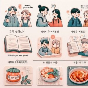 Hình ảnh minh họa động từ bổ nghĩa cho danh từ ở thì quá khứ hoàn thành trong tiếng Hàn (V -(으)ㄴ N).