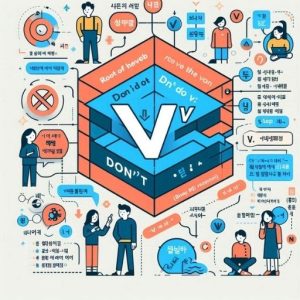 Biểu đồ so sánh các mức độ cấm đoán và được phép trong tiếng Hàn: 지 마세요, 지 마십시오, 지 마, (으)면 안 돼요, (으)면 안 됩니다, (으)면 돼요