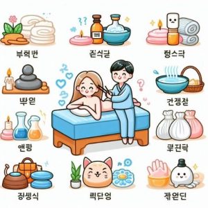 Hình ảnh minh họa Từ Vựng Tiếng Hàn về Massage và Spa