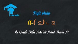 Tổng quan ngữ pháp tiếng Hàn A-(으)ㄴ 것 - Bài giảng của Tân Việt Prime.